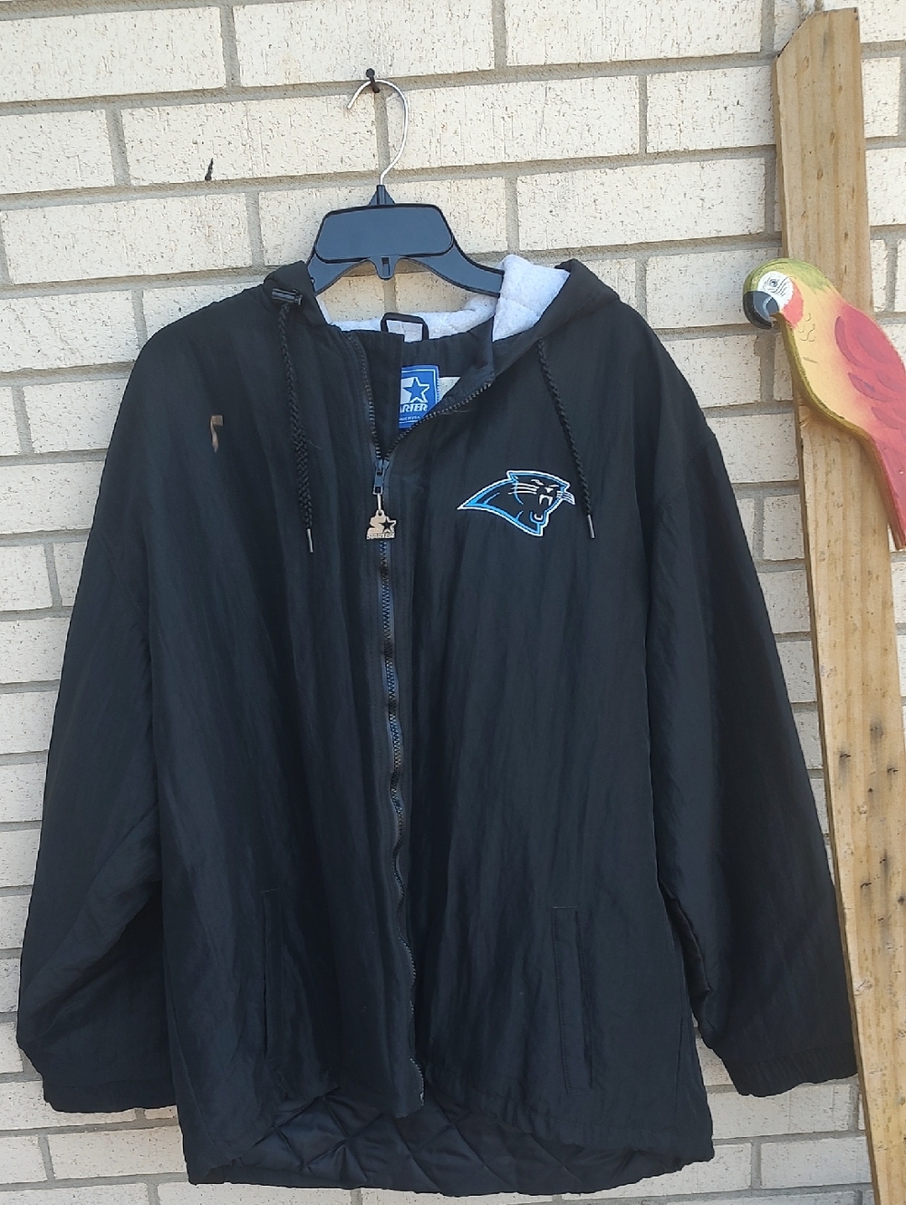 Carolina Panthers Black Pullover Hooded Jacket Me Mm Mm - Picture 8 of 10
